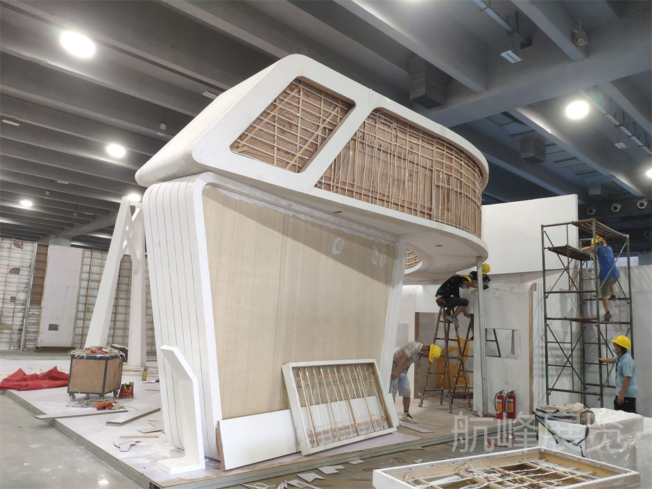 中交第二公路工程局展覽展臺搭建現場