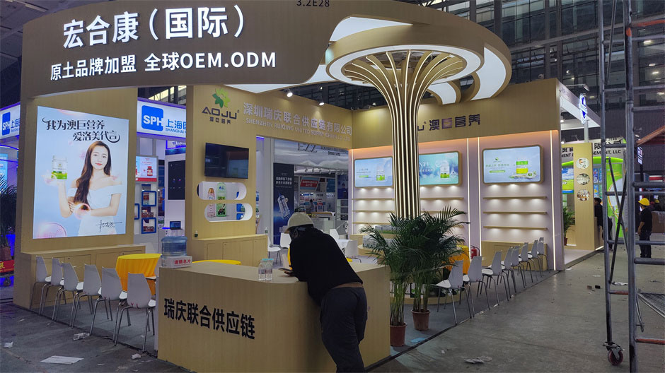 藥交會(huì)醫(yī)藥企業(yè)展覽展臺(tái)搭建現(xiàn)場