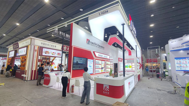 東方藥業(yè)展覽展臺搭建現(xiàn)場