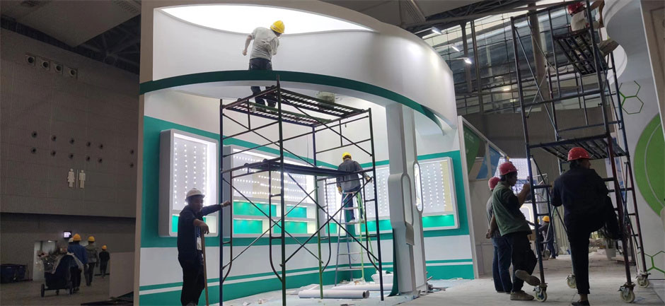 和美樂展臺搭建施工現場